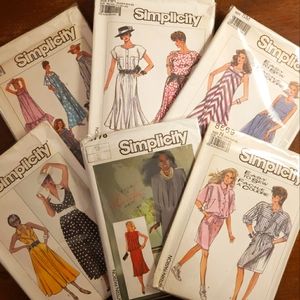 Women's Vintage 1980s Dress Sewing Patterns